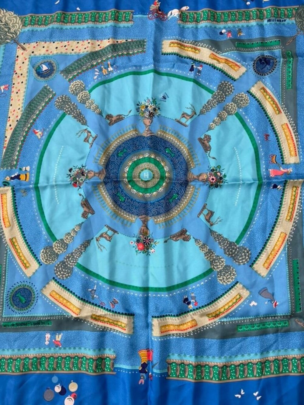 Hermes Silk Scarf Carre 90 Jardin Enchante
